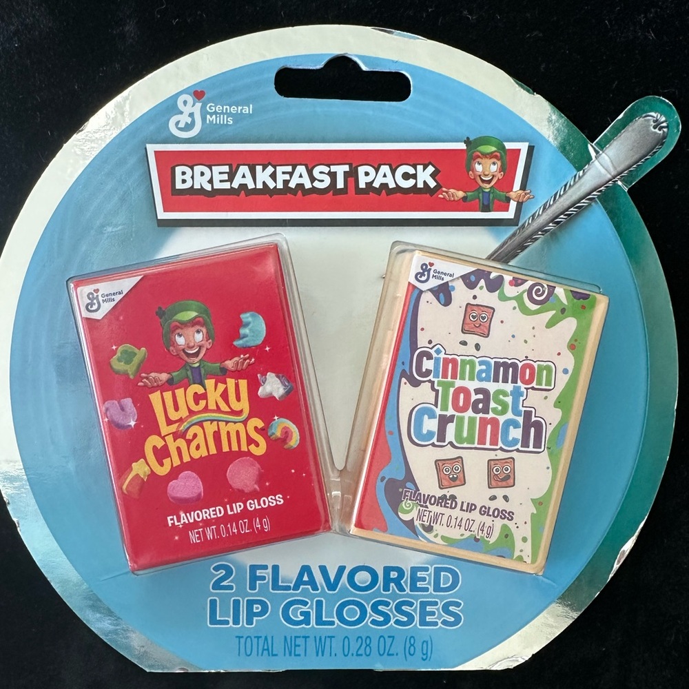 Taste Beauty Lucky Charms &Cinnamon Toast Crunch Flavored Lip Balm Gloss New pkg